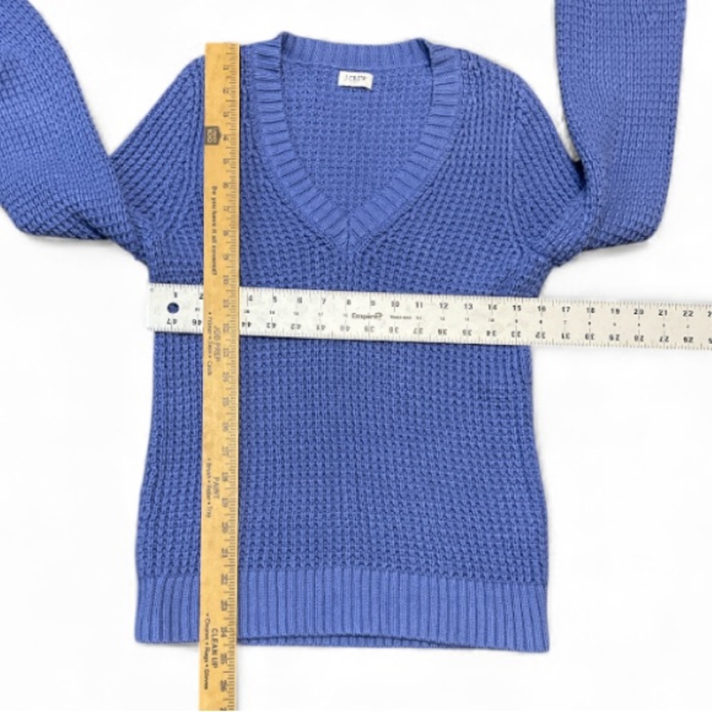 Women's J. Crew V-neck Fisherman Sweater, Heavyweight Chunky Cable Knit Small - Picture 6 of 6